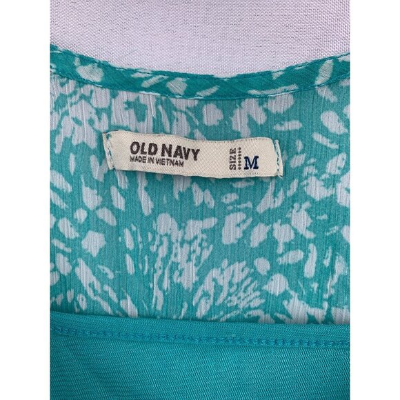 Old Navy Womens Turquoise Sleeveless Tank Top M - Picture 5 of 7